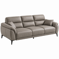 3-Sitzer Sofa 220 x 95 x 88 cm graues Kunstleder modernes Wohnzimmermöbel