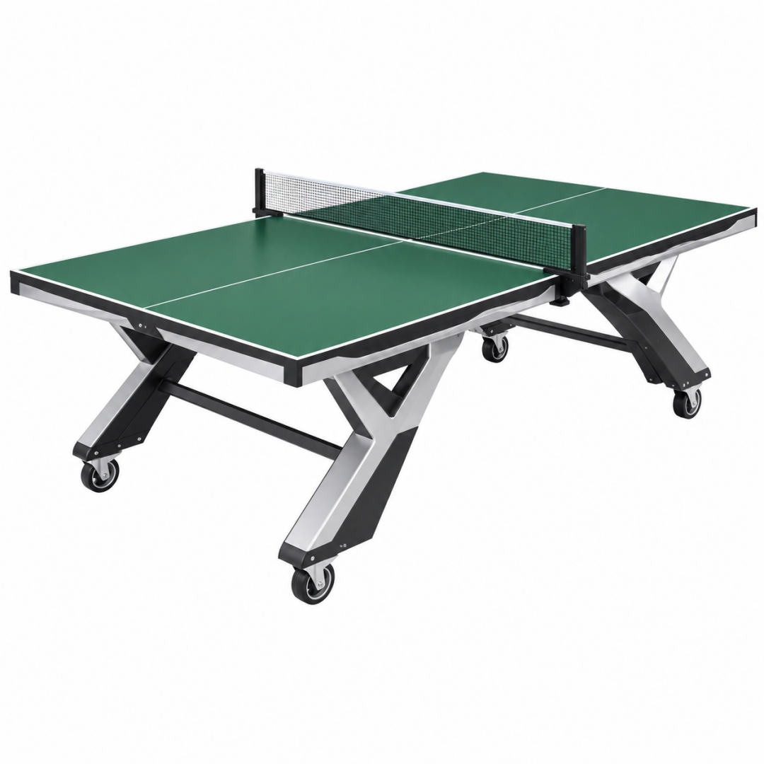 Tischtennistisch 274 x 152 x 76 cm Stahl Grün klappbar mit Rollen
