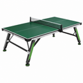 Tischtennistisch 274 x 152.5 x 76 cm Grün Stahlgestell mit Netz für Indoor-Spiel